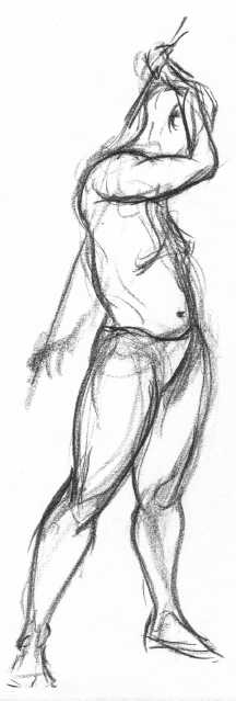 standing man guesture